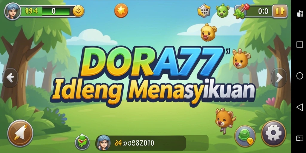 Tampilan screenshot DORA77 menampilkan gameplay santai yang menghibur.