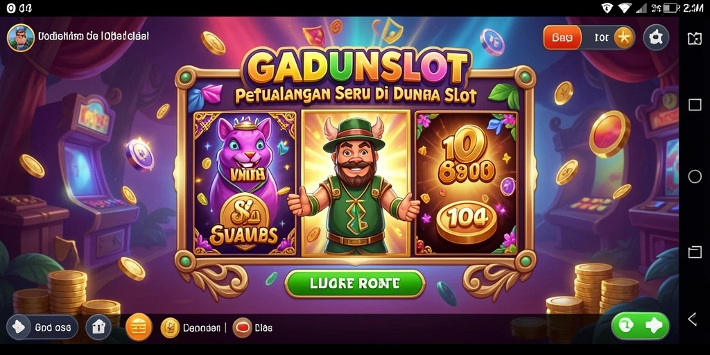 Tampilan gameplay seru GADUNSLOT dengan elemen petualangan yang mendebarkan.