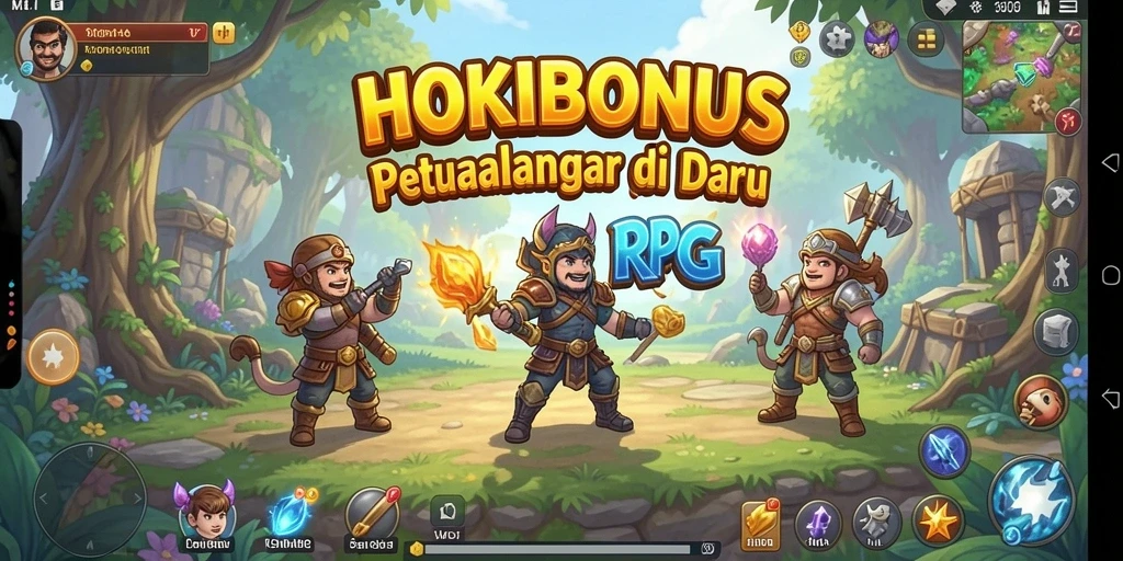 Tampilan gameplay HOKIBONUS dengan aksi petualangan RPG yang mendebarkan.