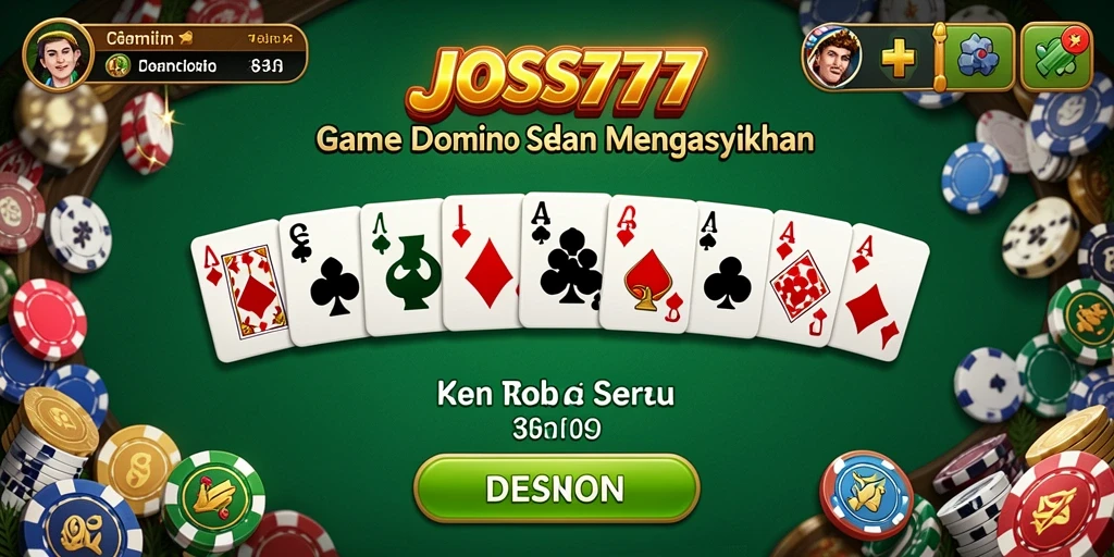 Tampilan gameplay Domino yang seru di JOSS777.