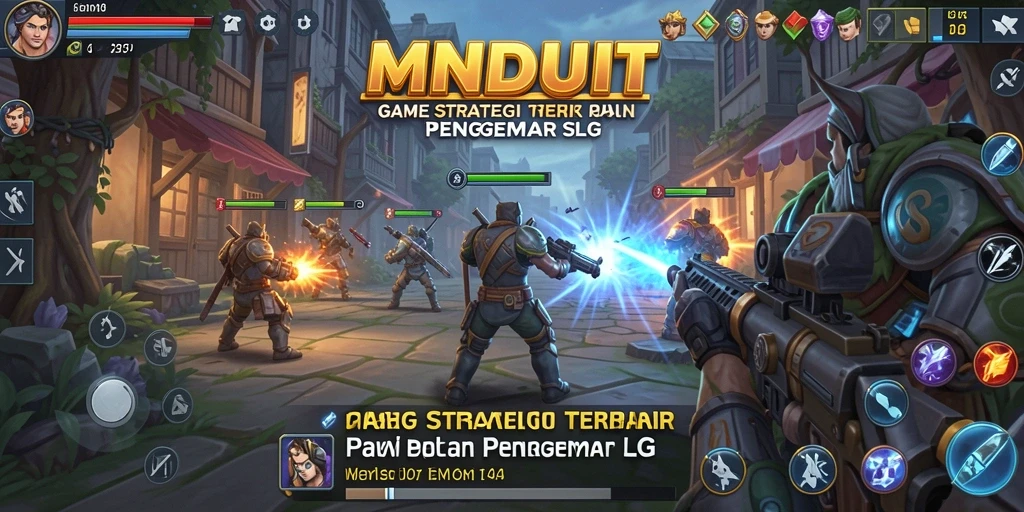 Screenshot gameplay MNDUIT menampilkan strategi dan pertempuran yang intens.