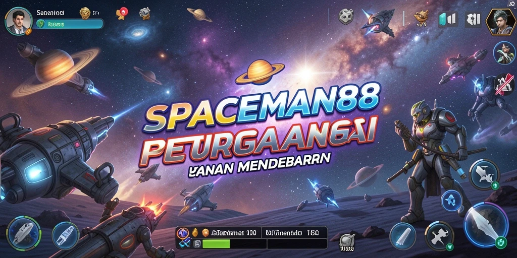 Screenshot gameplay SPACEMAN88 dengan aksi seru di luar angkasa.