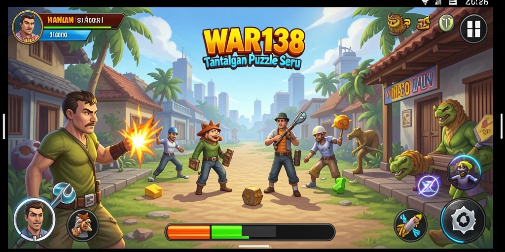 Tampilan gameplay WAR138 menunjukkan variasi puzzle yang menantang dan menarik.